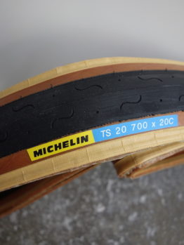 Lightweight original 1980s skinwall narrow Michelin TS20 tyre