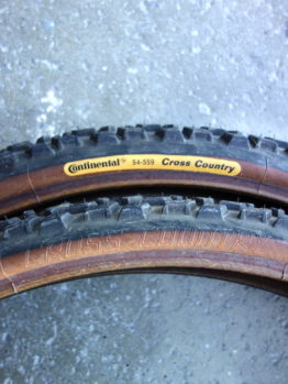NOS Continental 26" x 2.0" classic MTB brown wall tyres