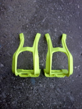 Specialized neon yellow toe clips for MTB