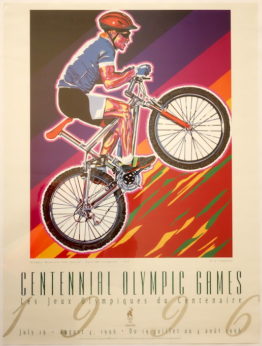 Olympic Games mountain bike race poster from 1996