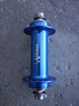 Allintex front hub - blue bolt-on