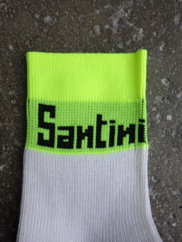 Vintage Santini socks in neon yellow