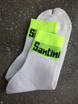 Vintage Santini socks in neon yellow