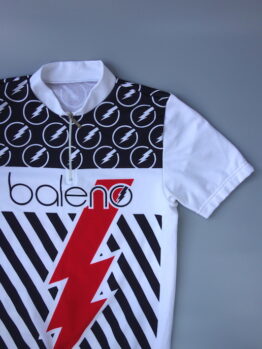 Santini 'Baleno' short sleeved jersey – White, Red & Black