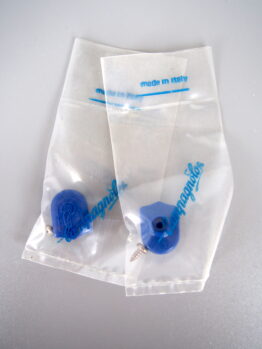 Campagnolo shield toe strap buttons – Blue
