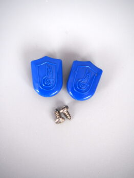 Campagnolo shield toe strap buttons – Blue