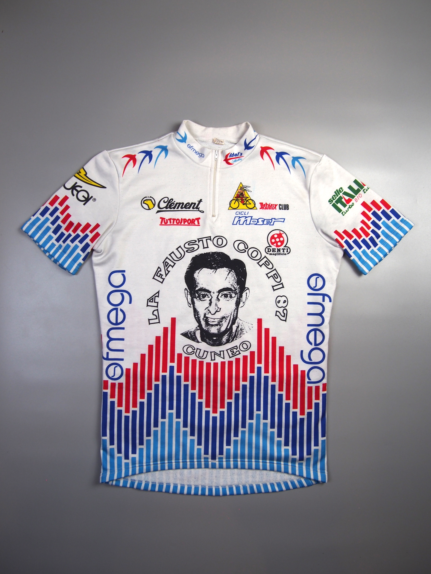 La Fausto Coppi '87 Short Sleeved jersey – White & Multicoloured
