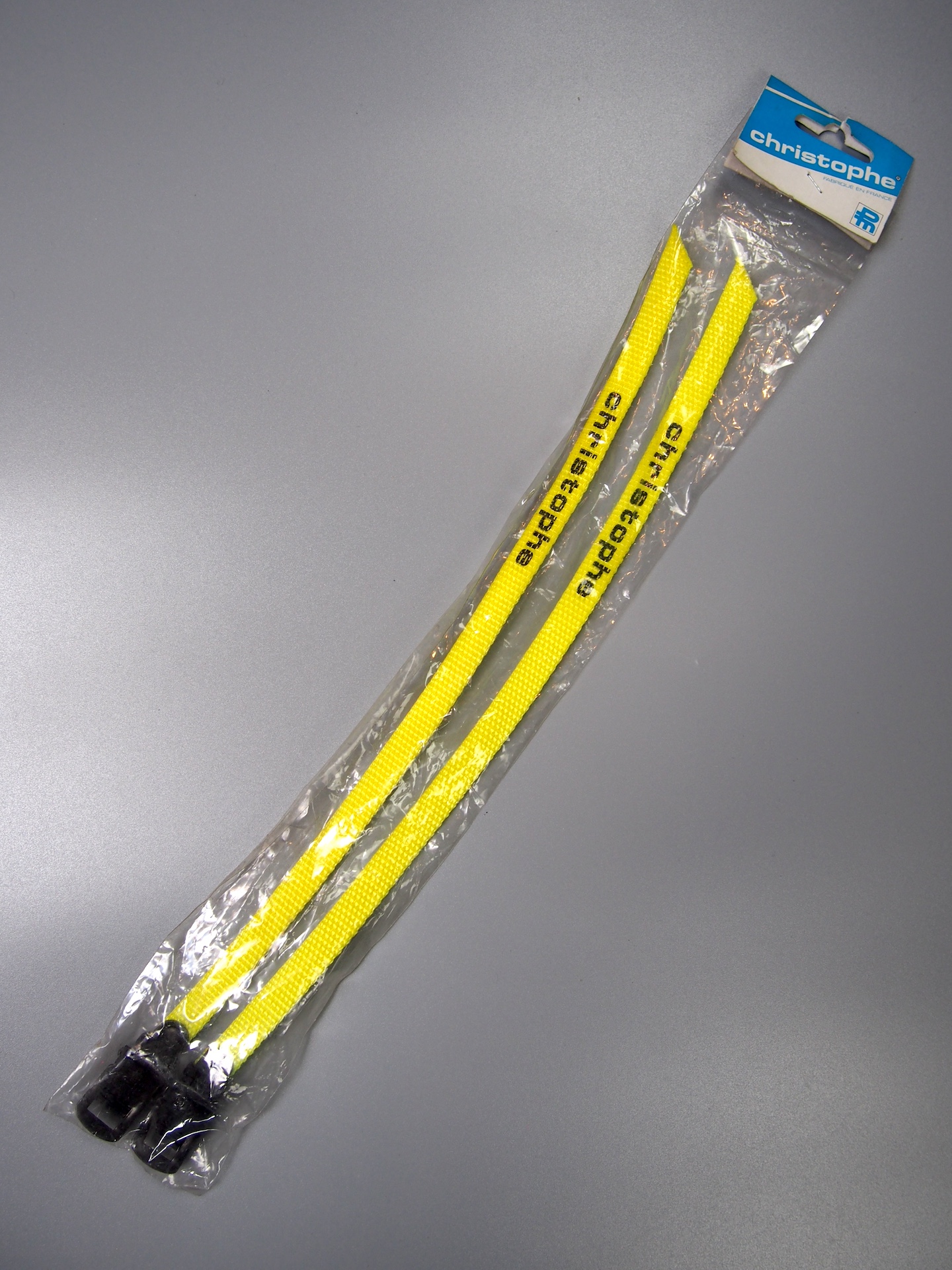 Mt. Christophe nylon toe straps – Neon yellow