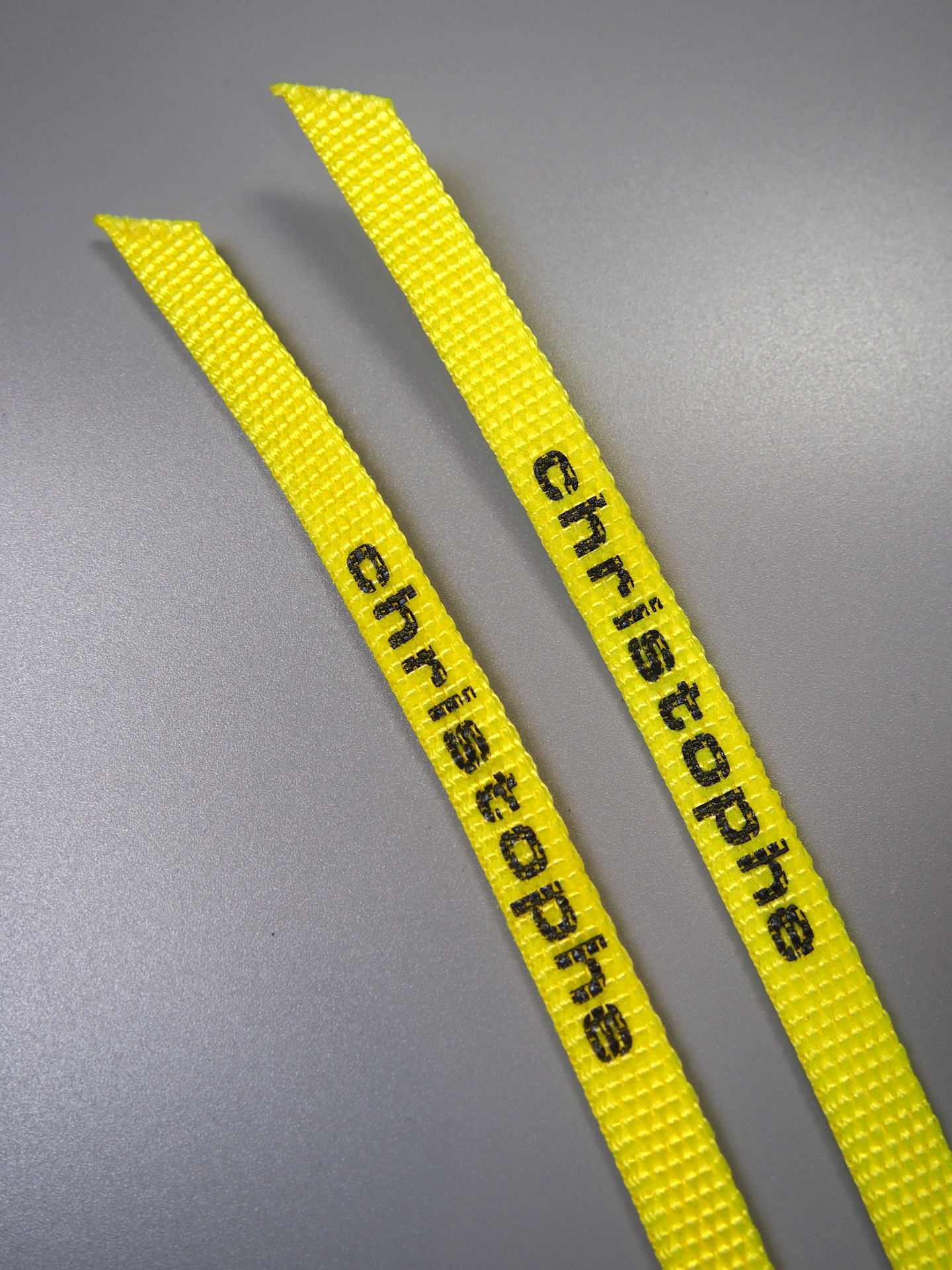 Mt. Christophe nylon toe straps – Neon yellow