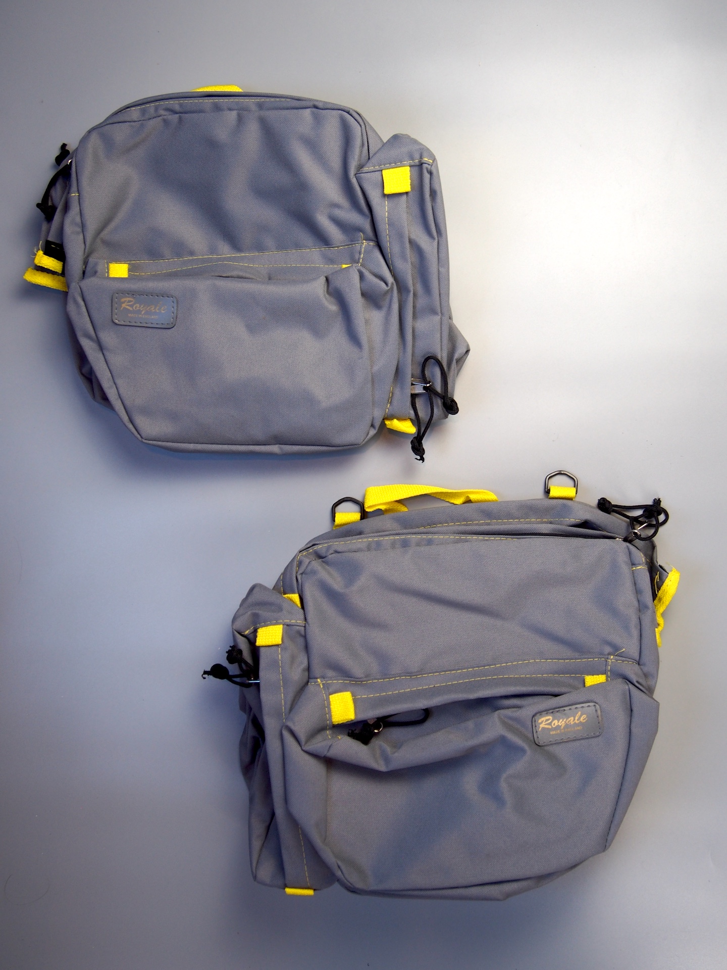Allez Royale touring de luxe pannier bags – Grey / Yellow 8 Allez Royale touring de luxe pannier bags – Grey / Yellow